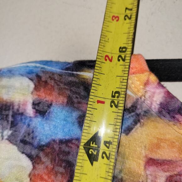 Vtg Y2k Womens Multicolor Artistic Women's 1/4 Sleeve Top Sequined Studs M - Picture 7 of 7